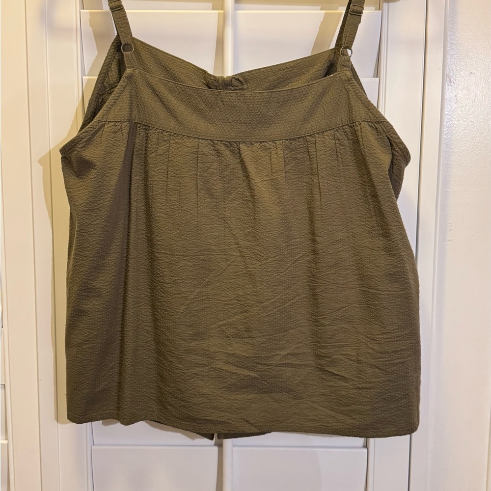 Faherty Olive Button-Front Camisole - image 6